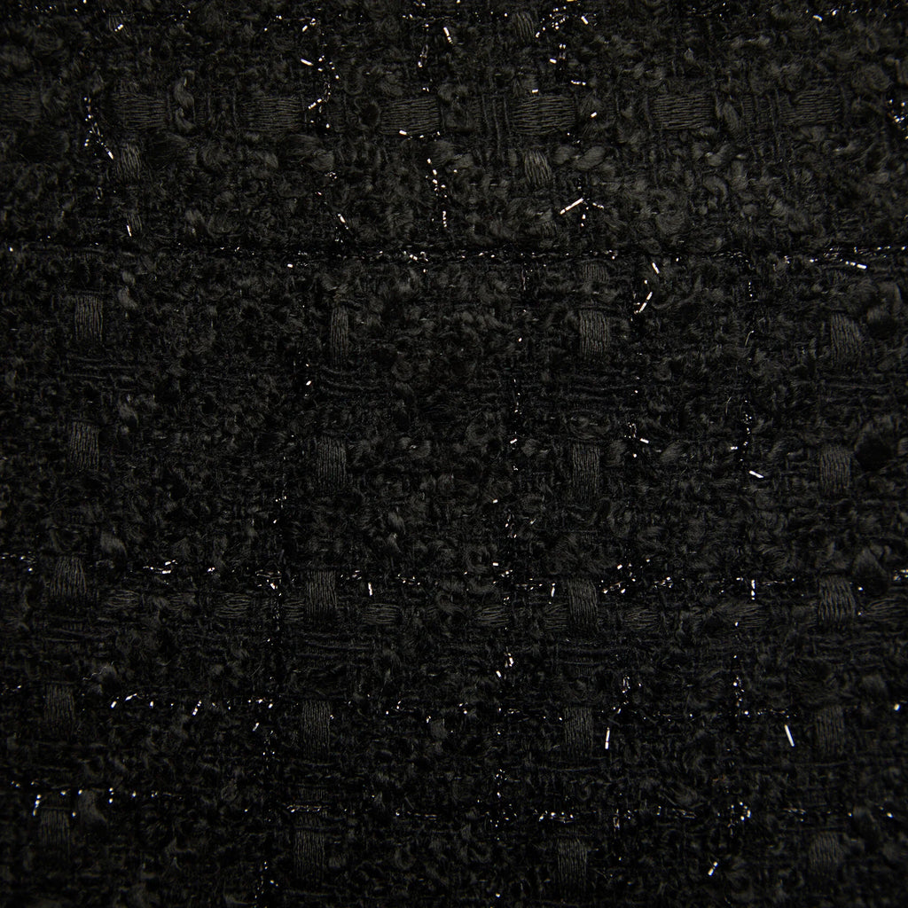 Jupe midi en tweed noire